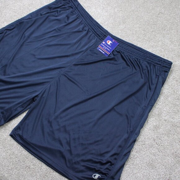 Champion Shorts NWT Mens 5XL XXXXXL Blue Double Dry Drawstring Polyester Gym - Picture 3 of 15